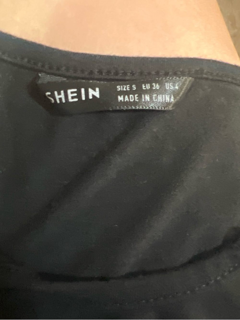 SHEIN Black Basic Crew Tee
